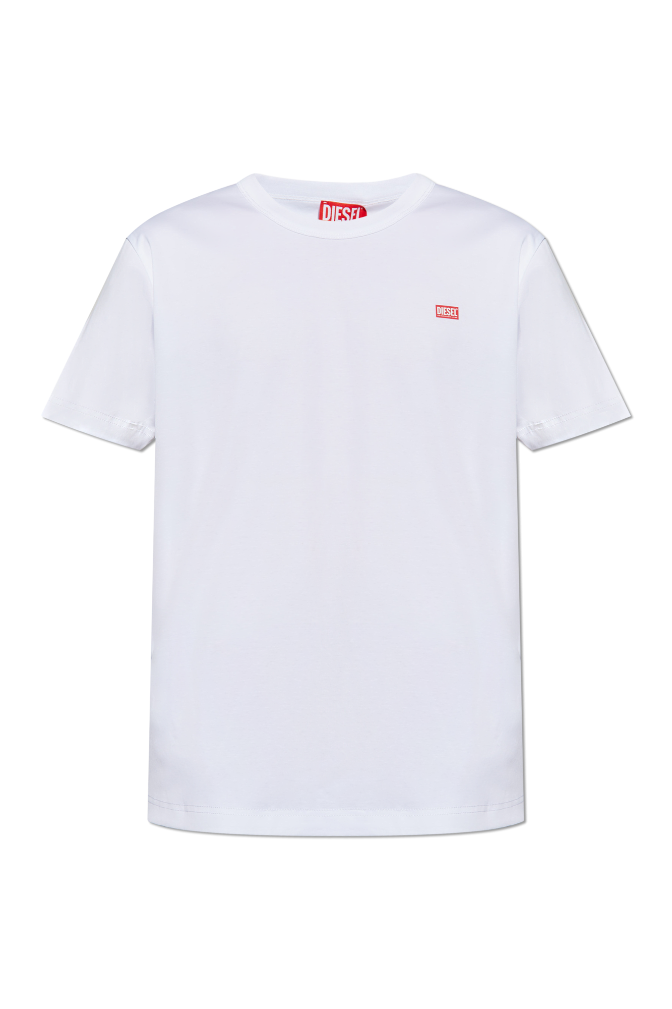 Tシャツ・カットソー DIESEL White cotton T-Miegor-K77 t-shirt (A148190SKAF 100) Men's T-shirt in mercerised cotton | White | Diesel